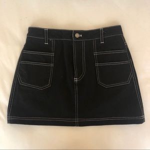LF Contrast stitch mini skirt